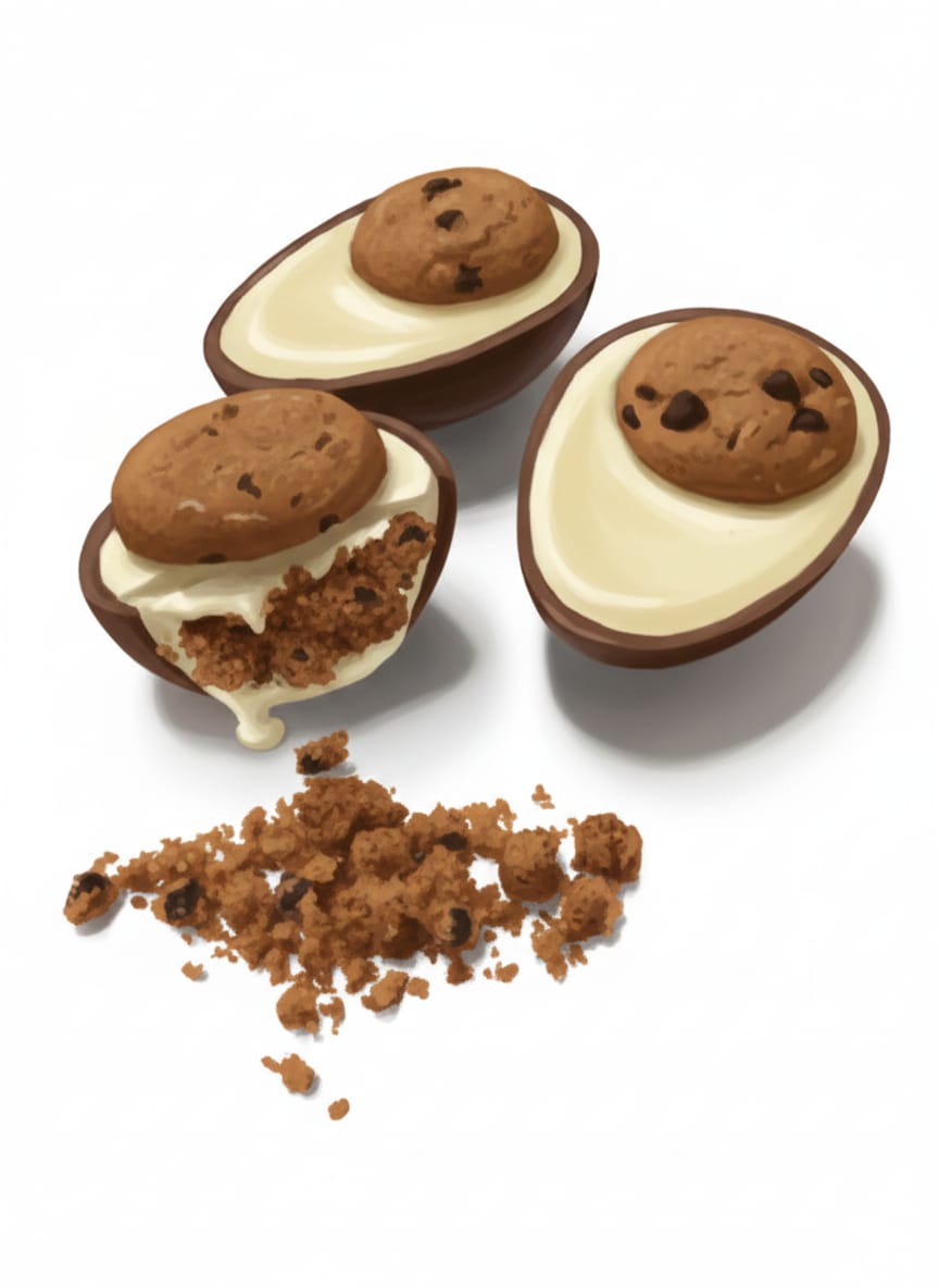 Hello Egg with Biscuit Chocolate Filled with Biscuits – 50 g (144 pcs / Case)