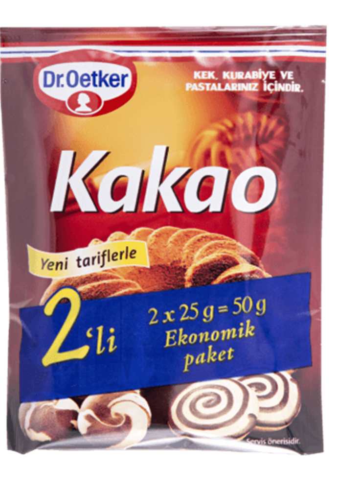 Dr. Oetker Pure Unsweetened Cocoa Powder, 2x25g Packs