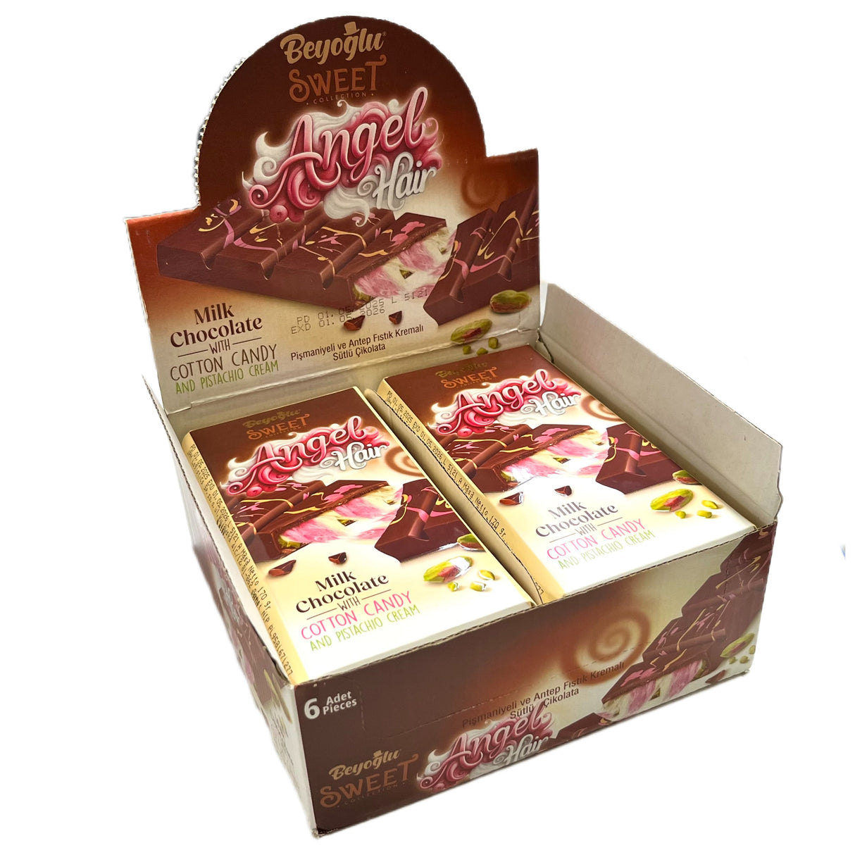 Angel Hair Chocolate with Cotton Candy and Pistachio Cream - 1 Pallet, 64 Cases
