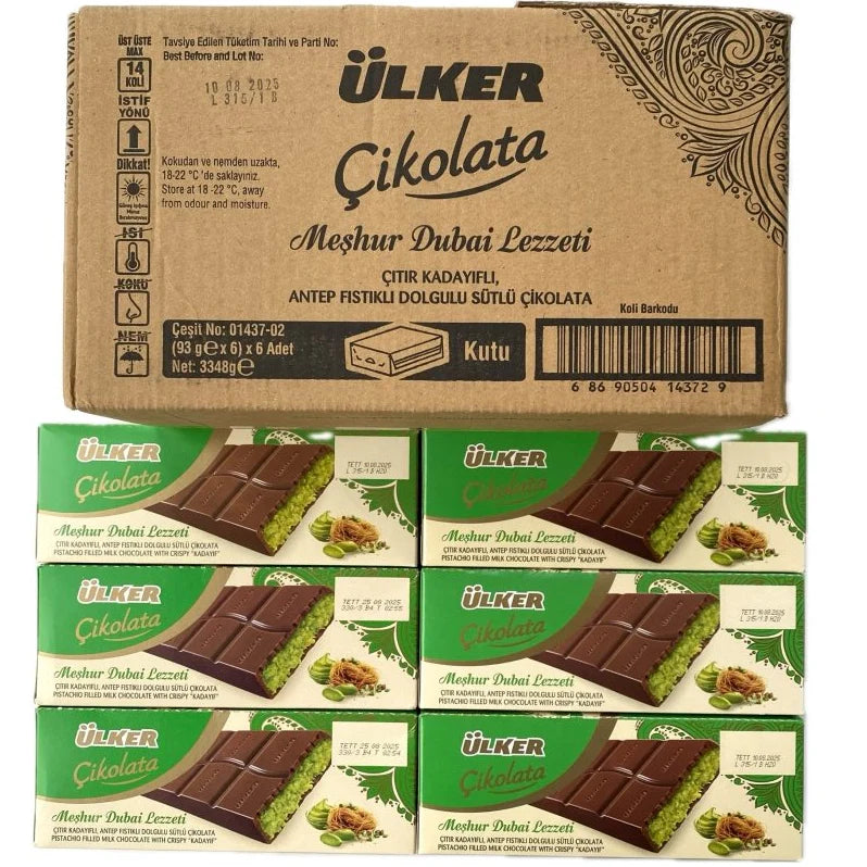 Dubai Chocolate with Antep Pistachio & Crispy Kataifi - 1 Pallet, 140 Cases