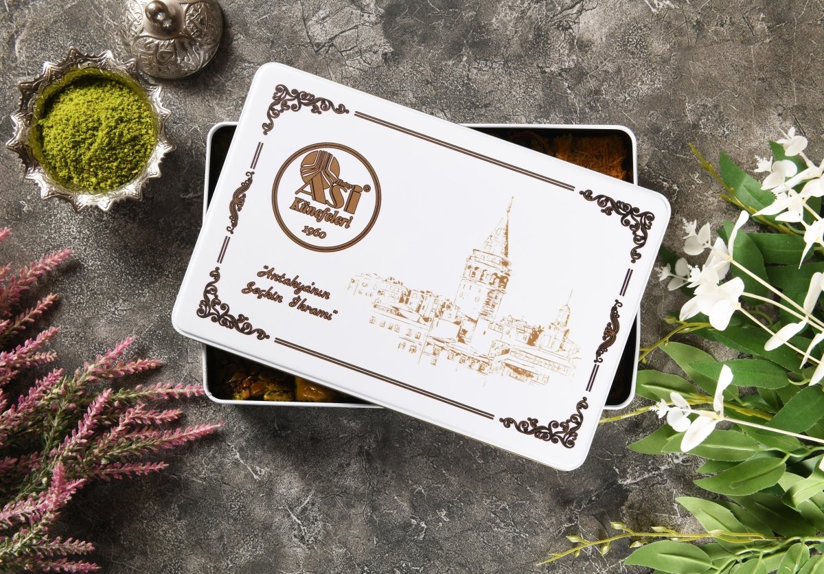 Asi | Assorted Baklava and Kadayif in Gift Metal Box - Aladdin Business