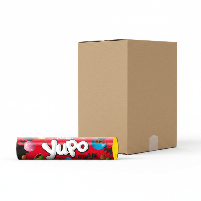 Assorted Coated Candy Tube - 1 Case - 144 Packs x 20g Each - Aladdin Business