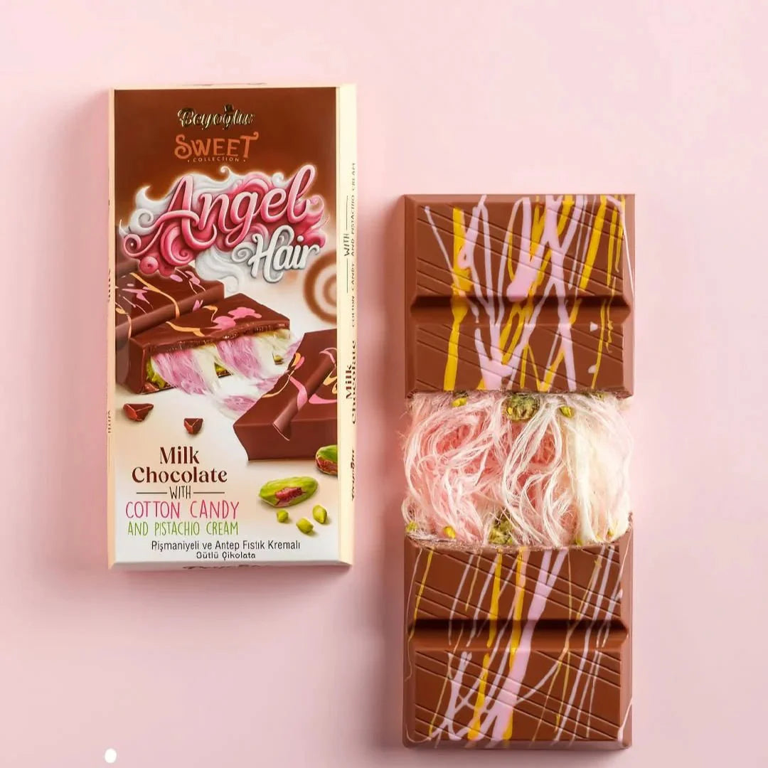 Angel Hair Chocolate with Cotton Candy and Pistachio Cream - 1 Pallet, 64 Cases