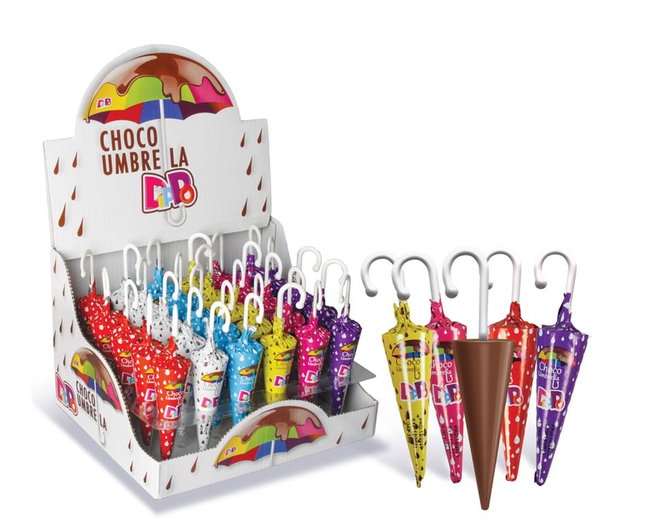 Dippo Fun Umbrella Chocolate Sticks - 30 Pack - Aladdin Business