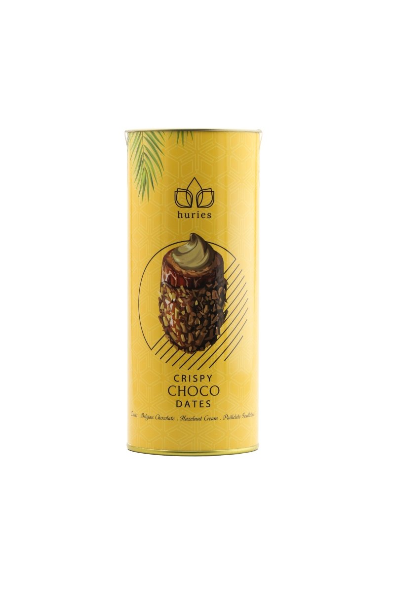 Premium Almond-Stuffed Crispy Chocolate Dates -12 Tin Cans x 200g