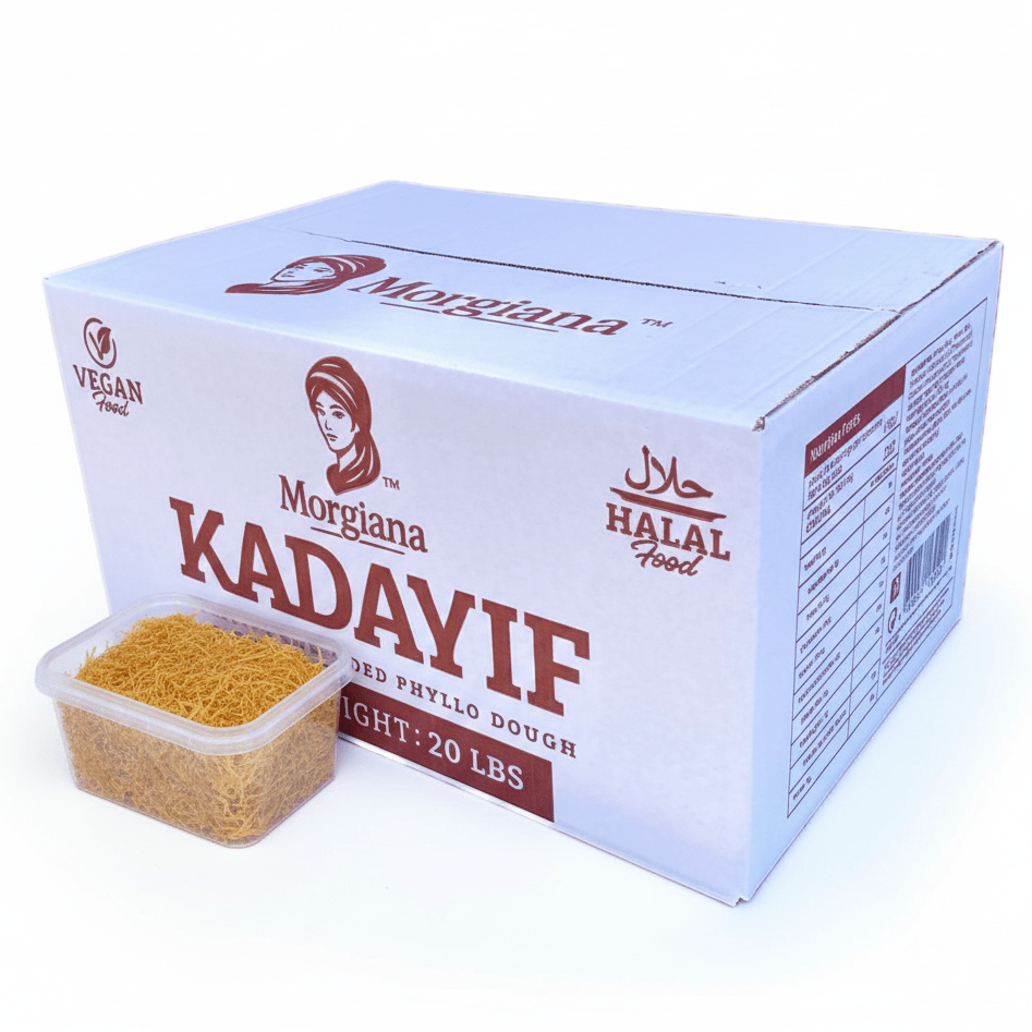قطايف/كنافة محمّرة - عجينة فيلو مبشورة سائبة - 20 رطل (9.1 كجم)