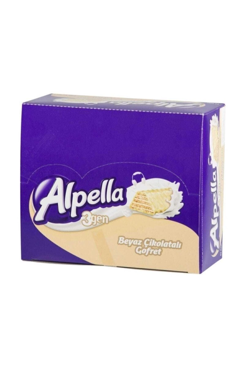Alpella 3Gen White Chocolate Covered Wafer Bar - 28g x 144 Pieces