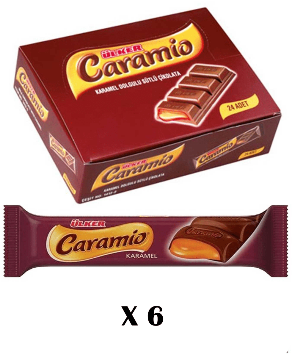 قالب شوكولاتة كاراميو بحشوة الكراميل - 144 قطعة × 32 جم