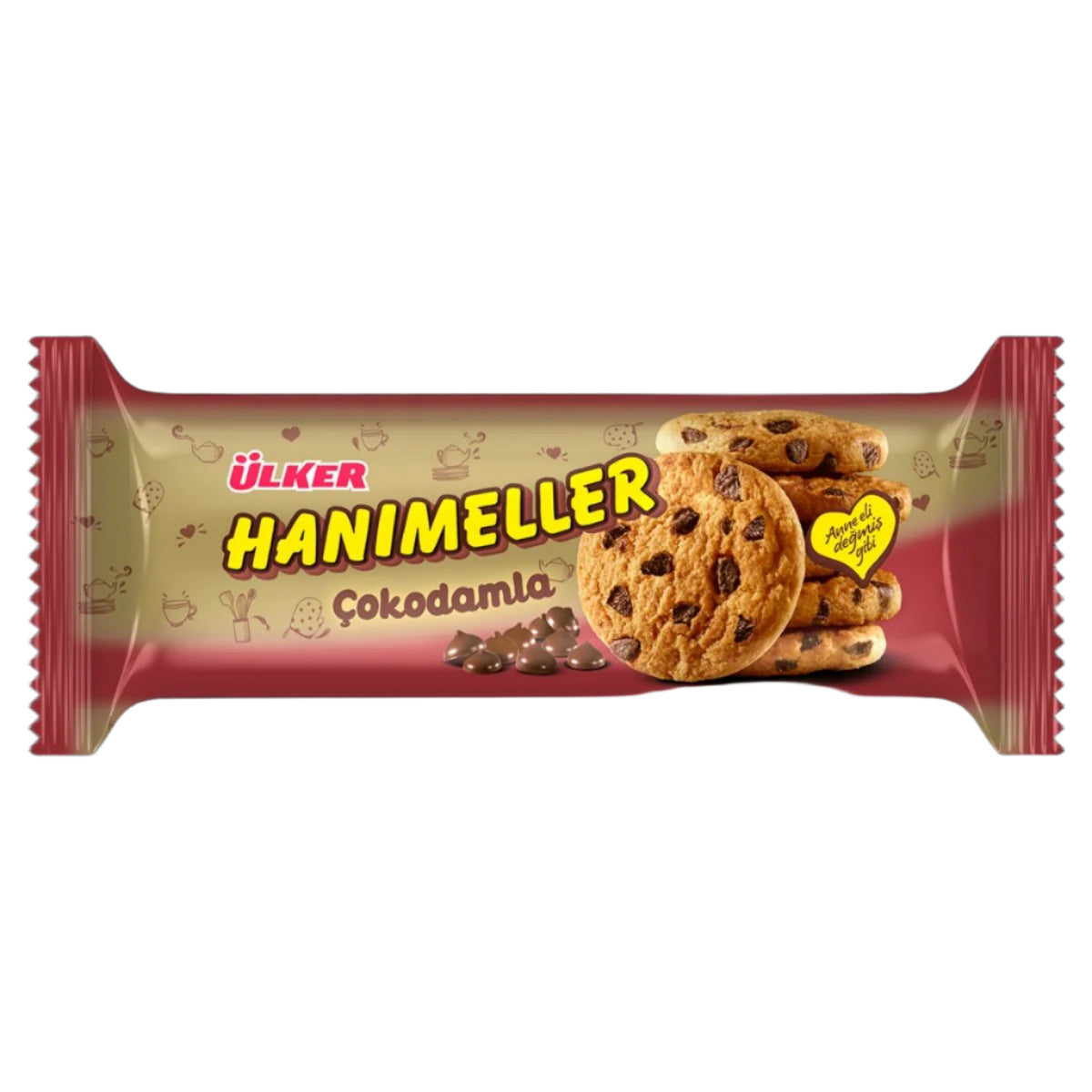 Hanimeller Cookies with Chocolate Chips - 82g x 18 Pieces