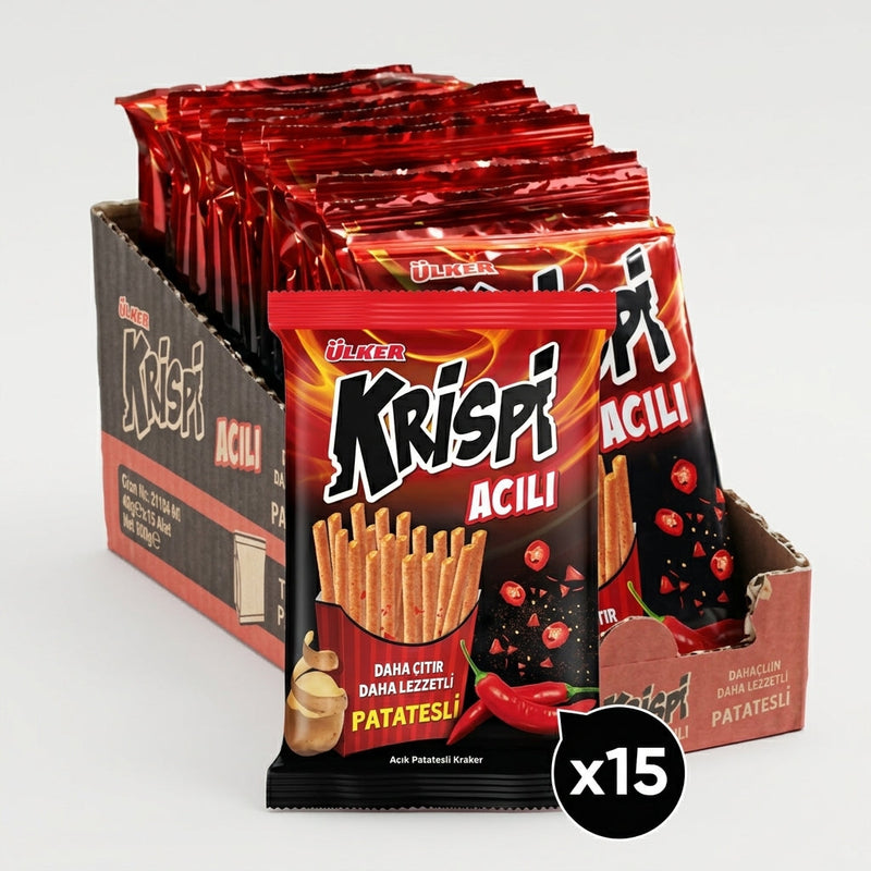 Crispy Hot Spicy Crackers - 48g x 15 Pieces
