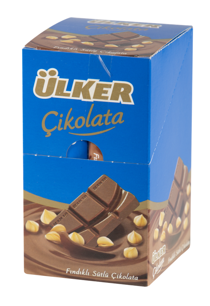 Ulker Hazelnut Chocolate Bar 30g - 12-Count Retail Pack