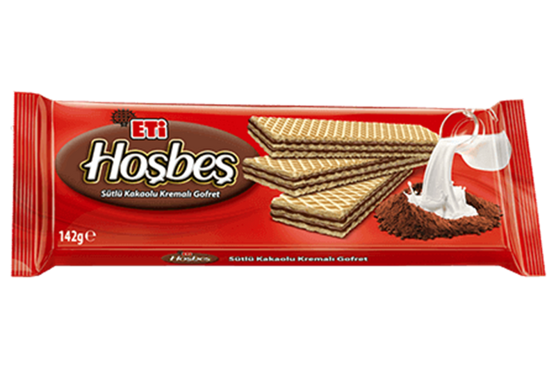 Eti Hosbes Cacao Cream Wafer Cookies - 20x142g Case