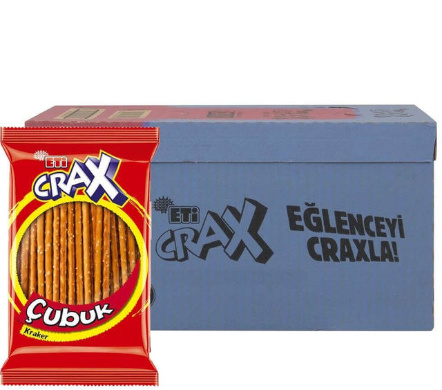 ETI Crax Classic Stick Crackers - Savory Snack Packs (34 x 40g)