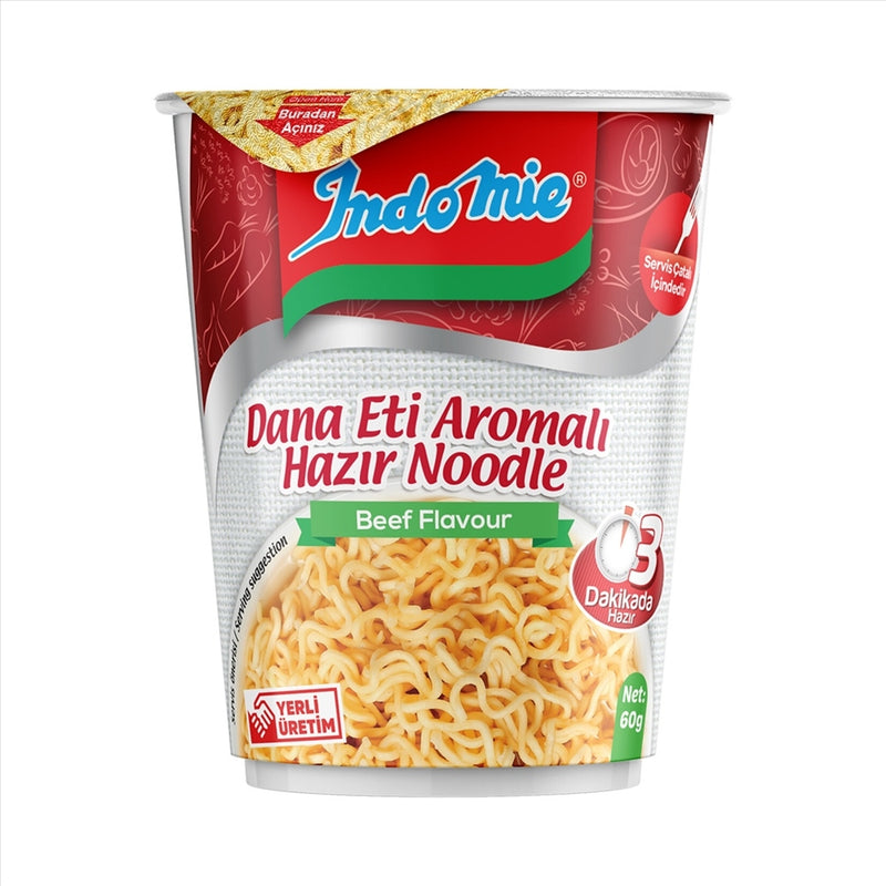 Indomie Beef Flavor Instant Cup Noodles 60g - Quick & Savory