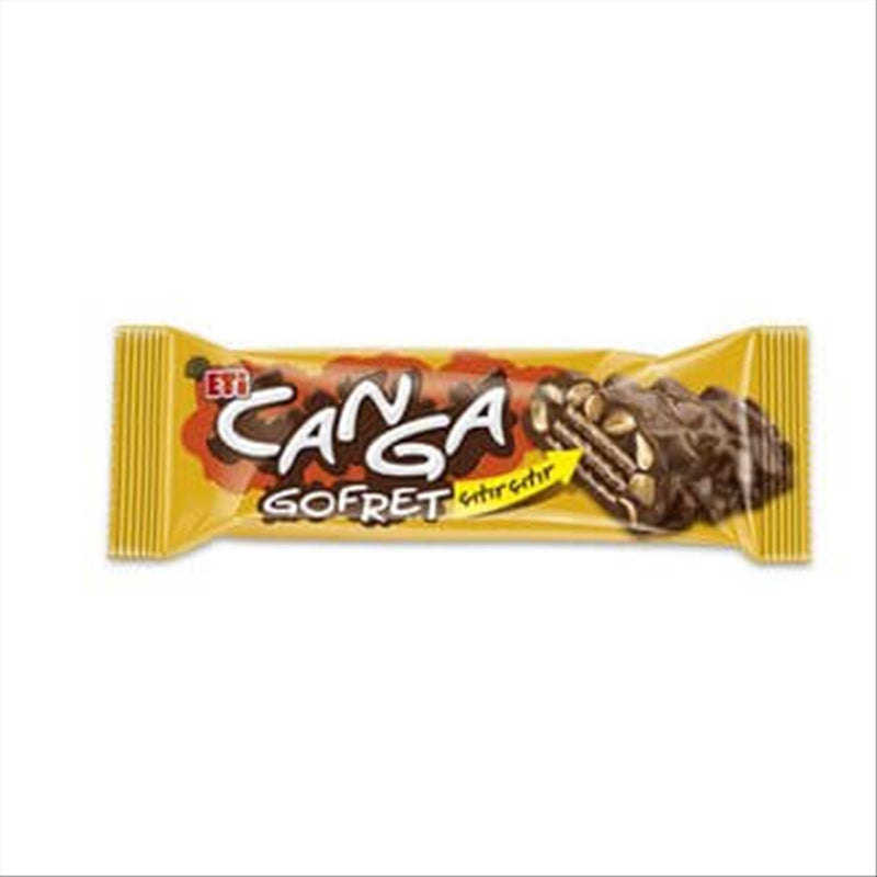 Eti Canga Peanut Wafer Bar with Caramel, 16-Pack, 34g Each