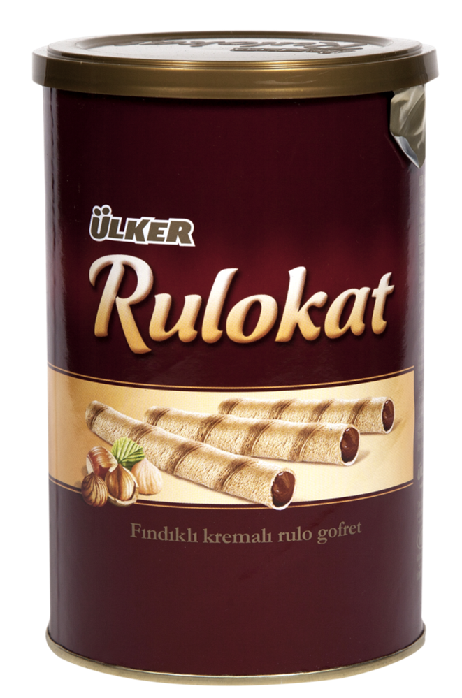 Ulker Rulokat Crispy Hazelnut Cream Wafer Rolls, 170g Tin