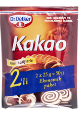 Dr. Oetker Pure Unsweetened Cocoa Powder, 2x25g Packs