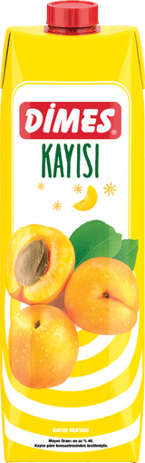 Dimes Authentic Turkish Apricot Nectar Drink - 1 Liter Bottle