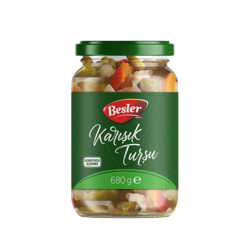 Besler Traditional Turkish Mixed Pickles 680g Jar