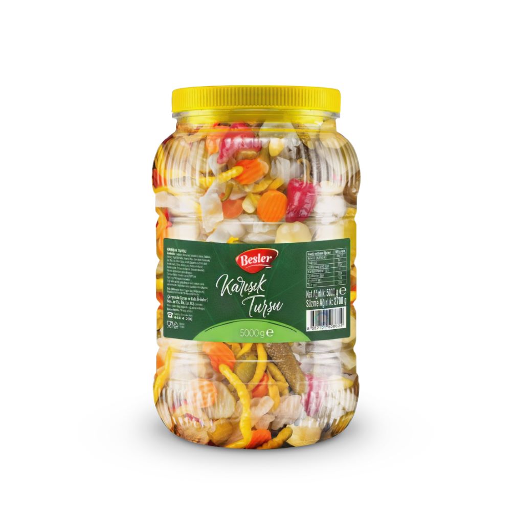 Besler Turkish Mixed Pickles Jar - Authentic 5 Kg