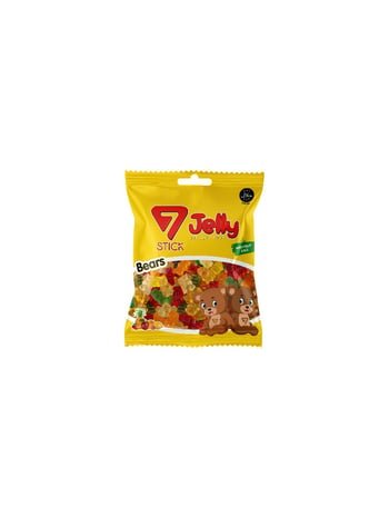 7 Stick Fruit Jelly Bears - 24 Count Retail Packs - 80g Each - Aladdin Business