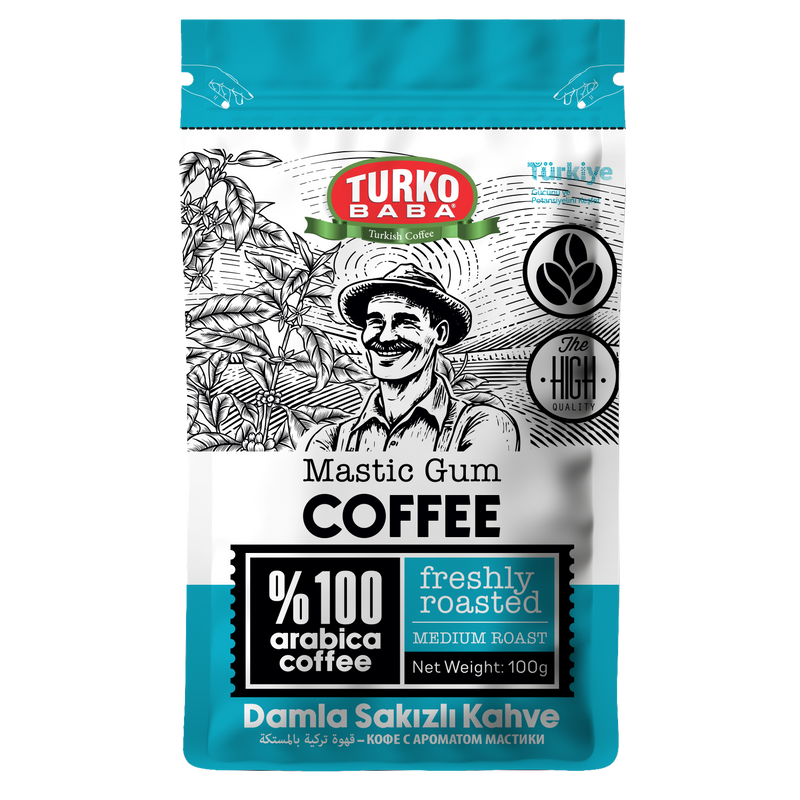 TURKOBABA Professional Mastic Flavored Turkish Coffee Blend - 100g