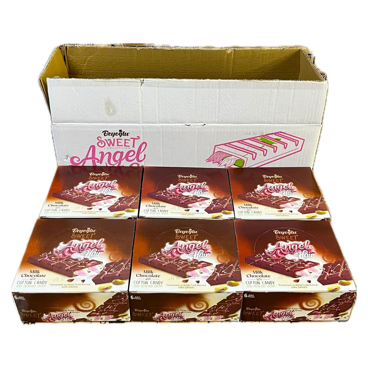 Angel Hair Chocolate with Cotton Candy and Pistachio Cream - 1 Pallet, 64 Cases