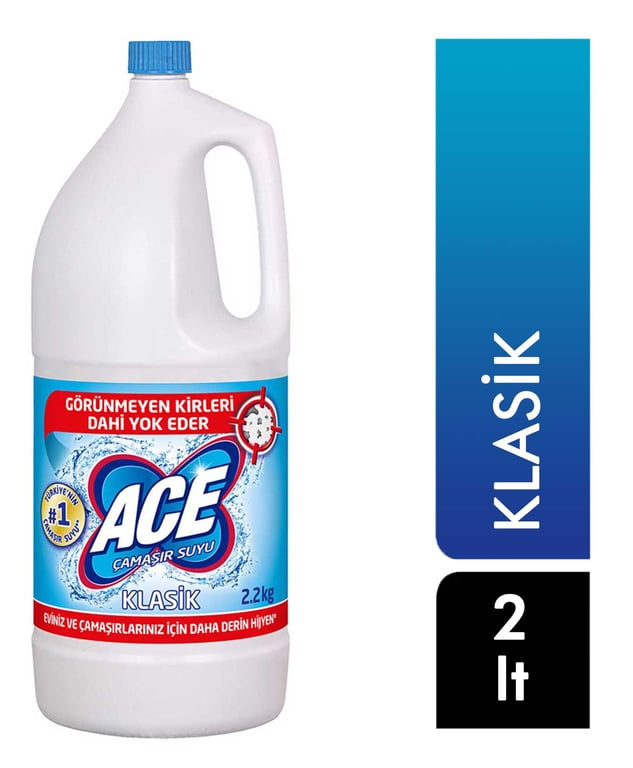 Ace Classic Laundry & Household Bleach - 2 Liter Bottle - Aladdin Business