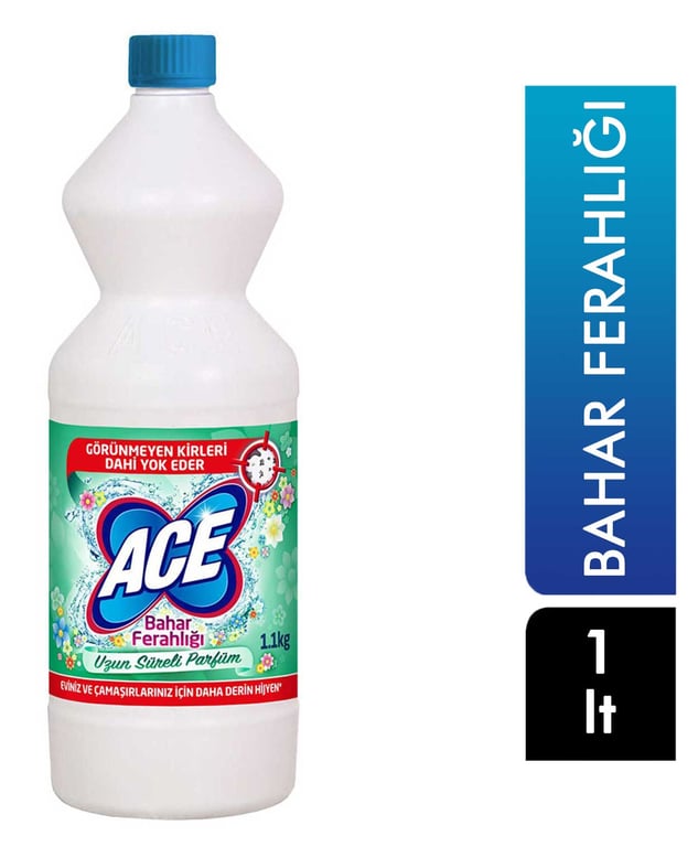 Ace Laundry Bleach 1 Liter - Spring Fresh Scent for Bright Whites - Aladdin Business