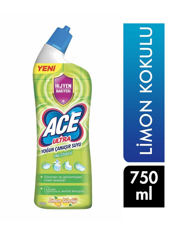 Ace Ultra Power Gel Lemon Blast Concentrated Bleach, 810ml - Aladdin Business