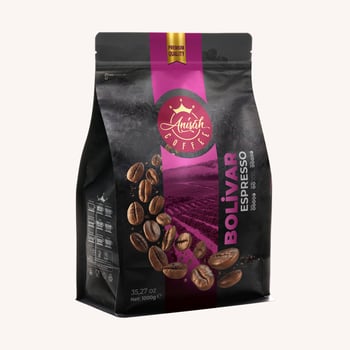 Anisah Coffee Bolivar Dark Roast Espresso Blend Whole Coffee Beans - 1000g - Aladdin Business