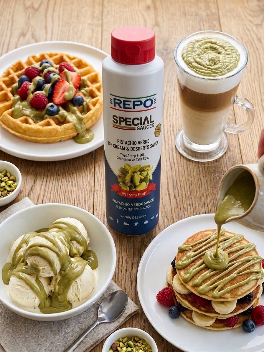 Antep Pistachio Verde Topping Sauce with 20% Pistachio- 940g - Aladdin Business