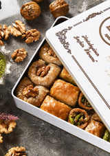 Asi | Assorted Pistachio and Walnut Baklava in Gift Metal Box - Aladdin Business