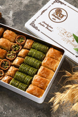 Asi | Assorted Pistachio and Walnut Baklava in Gift Metal Box - Aladdin Business