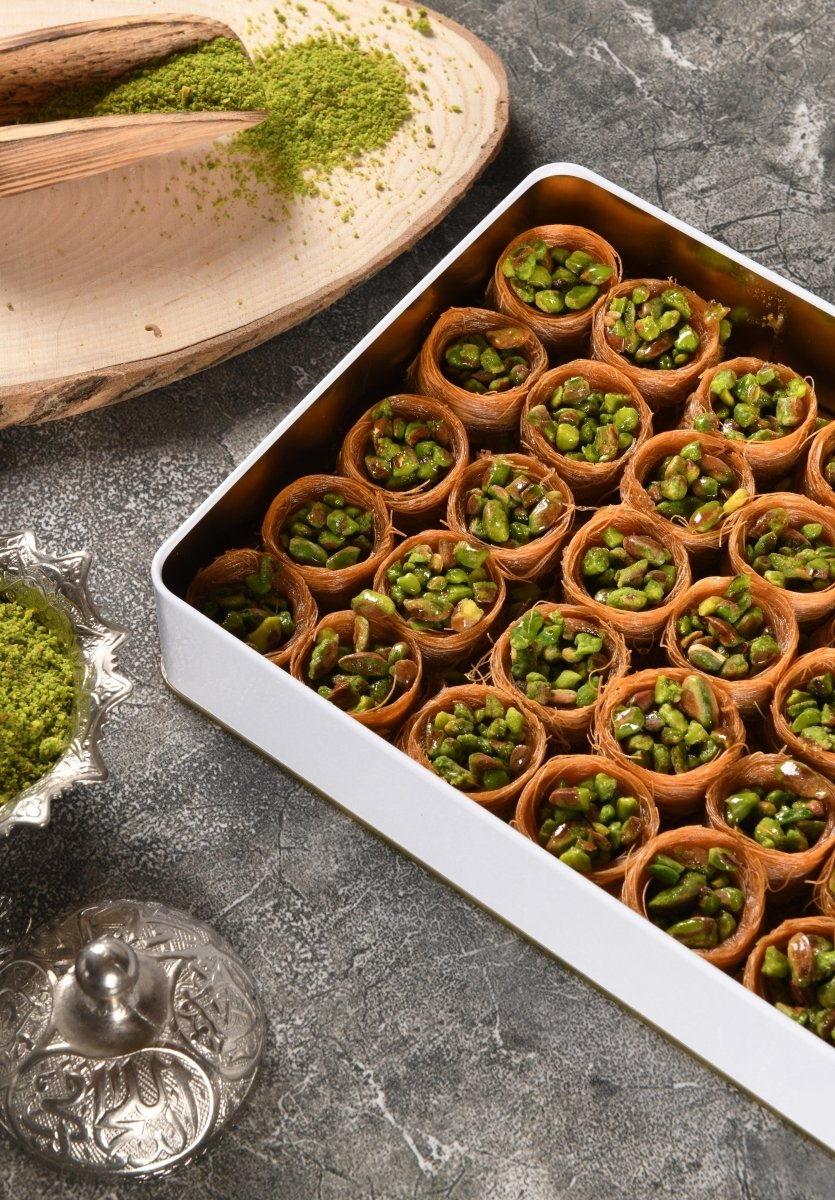Asi | Bird's Eye Pistachio Kadayif in Gift Metal Box - Aladdin Business