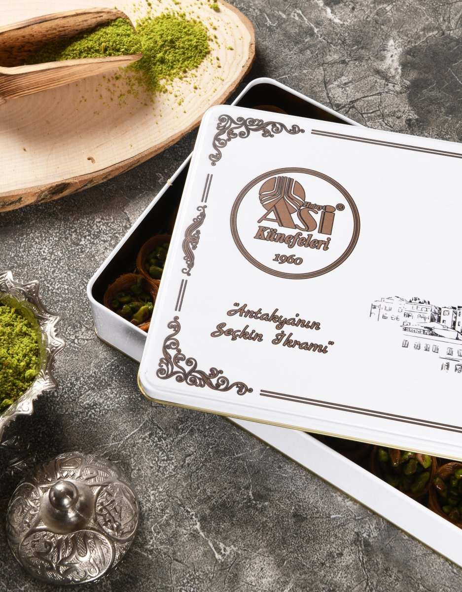 Asi | Bird's Eye Pistachio Kadayif in Gift Metal Box - Aladdin Business