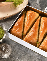 Asi | Carrot Slice Baklava with Pistachio in Gift Metal Box - Aladdin Business