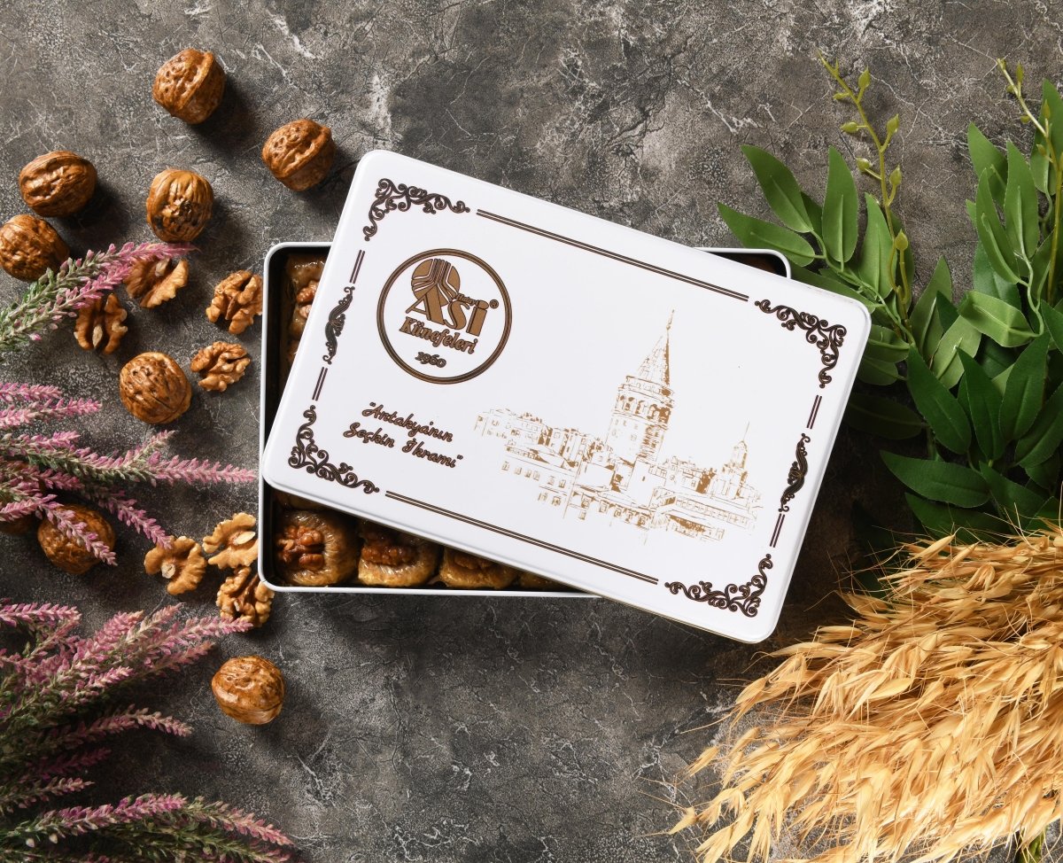 Asi | Nightingale Nest Walnut Baklava in Gift Metal Box - Aladdin Business