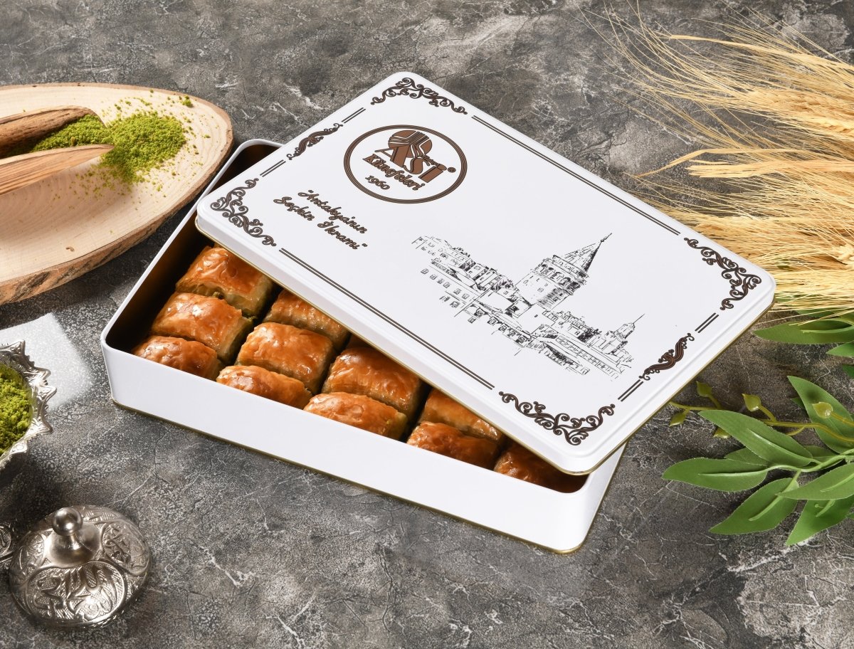 Asi | Pistachio Baklava in Gift Metal Box - Aladdin Business