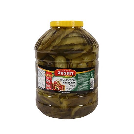 Aysan Sliced Cucumber Pickles - Crisp & Tangy 10 Kg for Foodservice - Aladdin Business