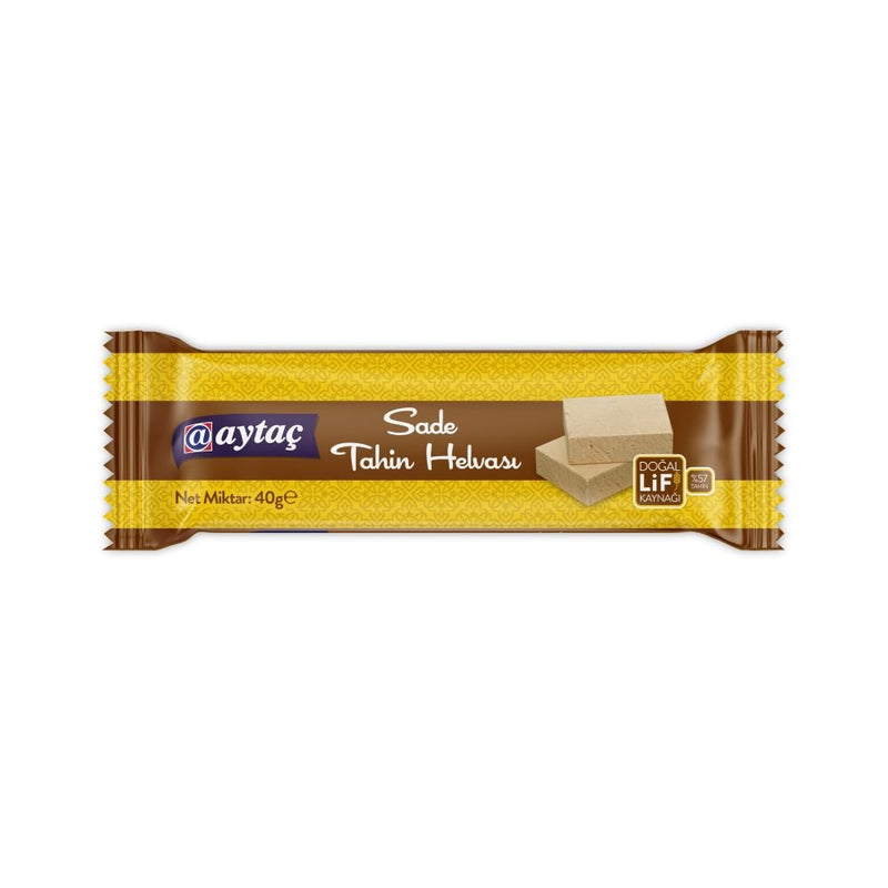 AYTAC Original Turkish Halva Snack Bar - Plain Sesame Treat 40g - Aladdin Business