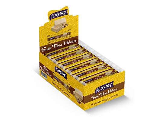 Aytac Traditional Plain Tahini Helva Bars - 24 x 40g Packs - Aladdin Business