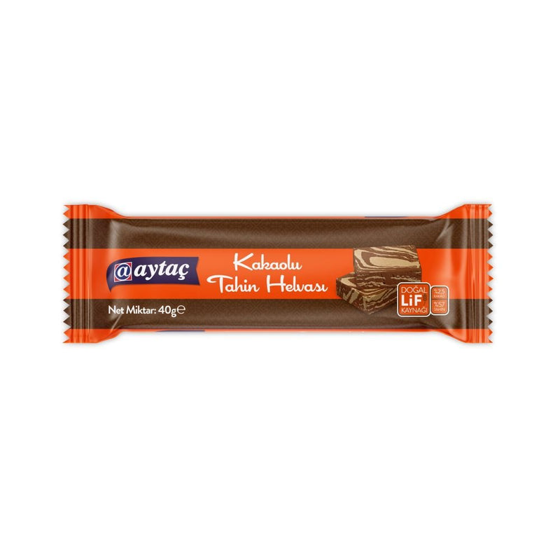 Aytac Turkish Cocoa Halva Bar 40g - Sesame Sweet Snack - Aladdin Business