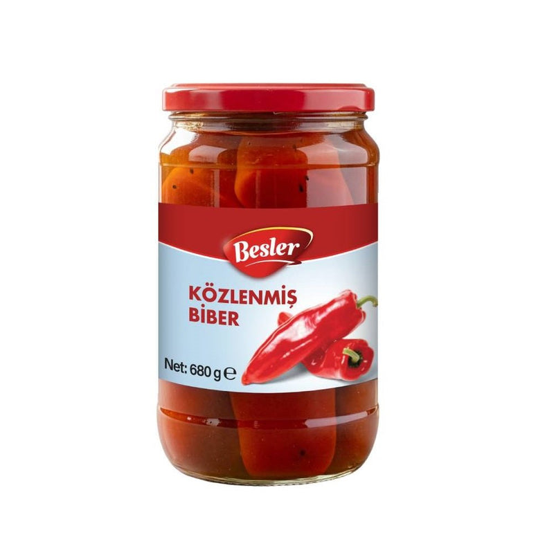 Besler Authentic Turkish Roasted Red Peppers 680g Jar - Aladdin Business