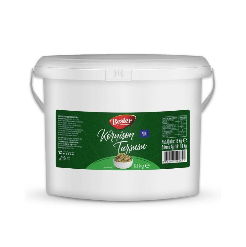 Besler No - 1 Authentic Turkish Gherkin Pickles 18kg - Aladdin Business