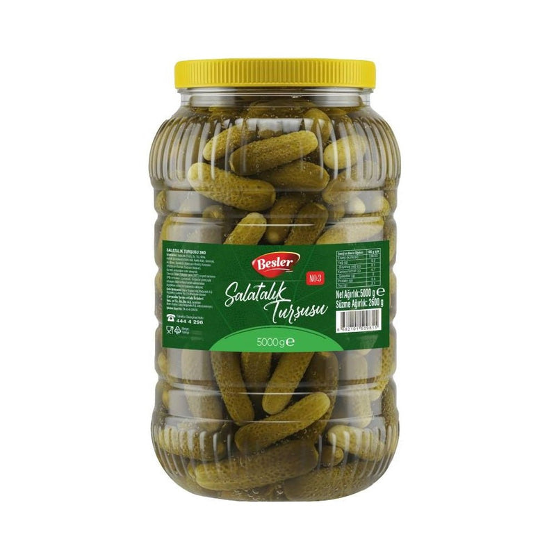 Besler No - 3 Premium Turkish Pickled Cucumbers - 5 Kg Jar - Aladdin Business