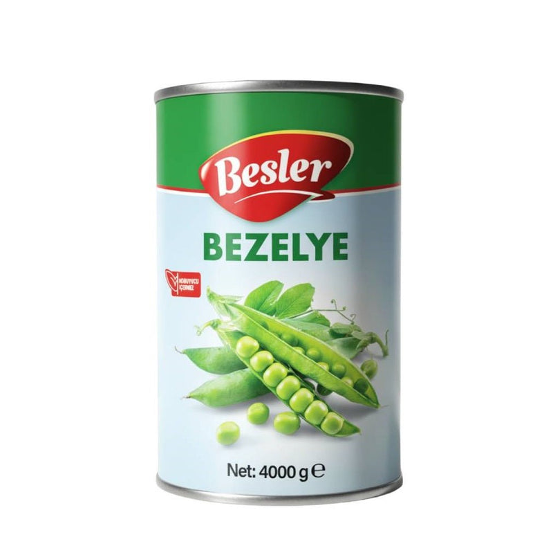 Besler Premium Sweet Green Peas - 4000g Large Can - Aladdin Business
