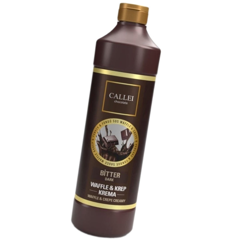 Callei Bitter Chocolate Sauce for Waffle, Pancake, Crepe & Fondue 1000gr - Aladdin Business