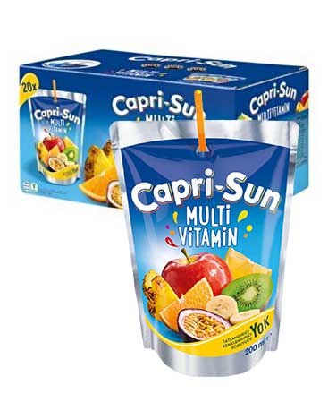 Capri - Sun Multivitamin Fruit Juice Drink, 200ml Pouches - 20 Count Pack - Aladdin Business