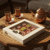 ملبن تركي مشكل فاخر (فستق وورد) - 8 قطع × 180 جرام